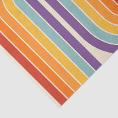 Retro jaren '70 Stijl Geboogd Strepen Geometrisch Tissuepapier (Detail)