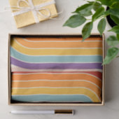 Retro jaren '70 Stijl Geboogd Strepen Geometrisch Tissuepapier (Geschenk)