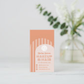  retro jaren '70 Tan Arch foto make-up Visitekaartje (Staand voorkant)