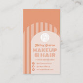  retro jaren '70 Tan Arch foto make-up Visitekaartje (Voorkant)
