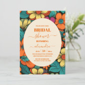 Retro jaren 70 Vrijgezellenfeest Kaart (Staand voorkant)