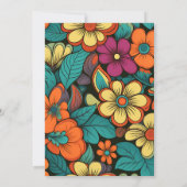 Retro jaren 70 Vrijgezellenfeest Kaart (Achterkant)