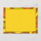 Retro jaren '70 wervelen Abstract Funky Briefkaart (Achterkant)