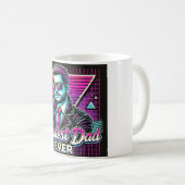 Retro jaren 80 Cool Dad Neon Vaderdag Koffiemok (Voorkant rechts)