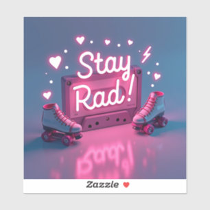 Retro jaren 80 en 90 vibes sticker