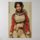 Retro jaren 80 Japans Sci-Fi AV Magazine Hoesje Po Poster (Voorkant)