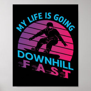 Retro jaren 90 jaren 80 Snowboard Snowboarden Poster