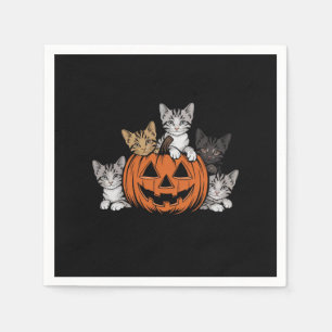 Retro jaren 90 kat Halloween spookseizoen  Servet