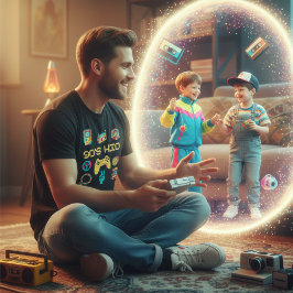 retro  jaren 90 KIND nostalgie grafisch T-shirt