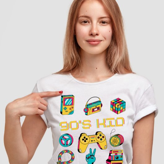 retro  jaren 90 KIND nostalgie grafisch T-shirt