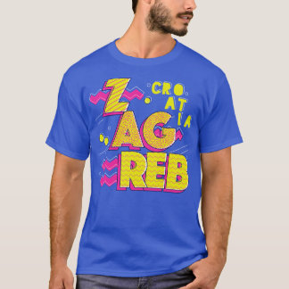 Retro jaren '90 Zagreb Kroatië T-shirt