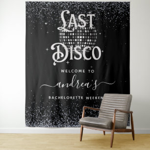 Retro Jaren Zeventig Laatste Disco Bachelorette We Wandkleed
