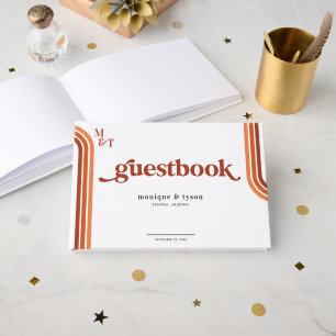 Retro Jaren Zeventig Trouwgastenboek Gastenboek