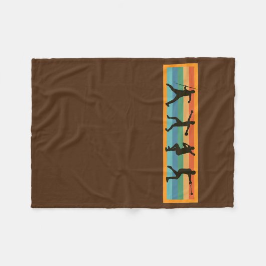 Retro Javelin Discus heeft Hammer Track en Fleece Deken (Voorkant (Horizontaal))