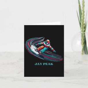 Retro Jay Peak Vermont Snowboarden Kaart