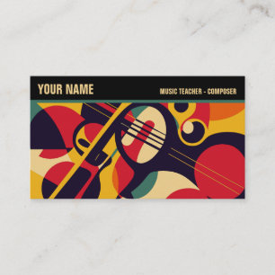 Retro Jazz Abstracte Muziek Professioneel Visitekaartje