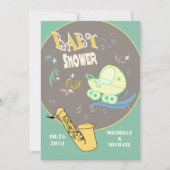 Retro Jazz Couples Baby shower Kaart (Voorkant)