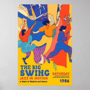 Retro Jazz Dans Kunstprint 1986 'The Big Swing' Poster