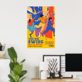 Retro Jazz Dans Kunstprint 1986 'The Big Swing' Poster (Thuiskantoor)