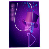 Retro Jazz Feest Favorietentasje Medium Cadeauzakje (Voorkant)