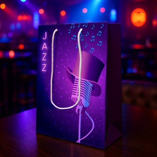 Retro Jazz Feest Favorietentasje Medium Cadeauzakje