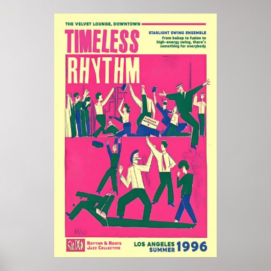 Retro Jazz Festival Poster Los Angeles 1996 Art (Voorkant)