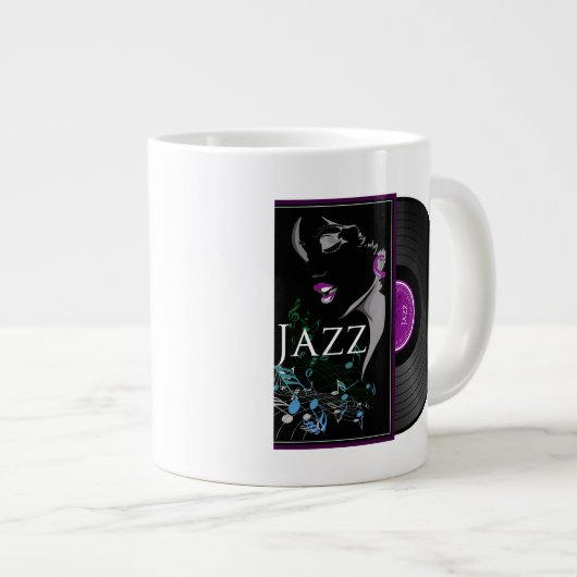 Retro Jazz Grote Koffiekop (Voorkant rechts)