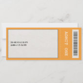 Retro Jazz Night Ticket Kaart (Achterkant)