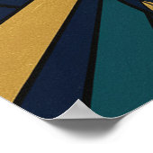 Retro Jazz Singer Poster Blue and Gold Vintage (Hoek)