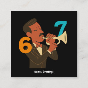 Retro Jazz Spirit 67 – Mid-Century Modern Festival Vierkante Visitekaartje