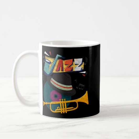 Retro Jazz Trumpets Funny Player Music Festival Ne Koffiemok (Links)