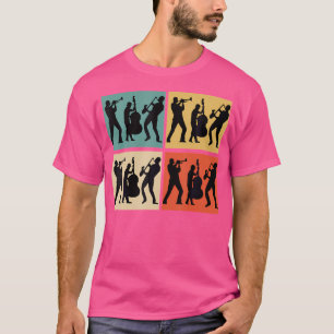 Retro jazzband Trompet Saxofoon T Shirt