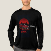 Retro JDM Honda CRX T-shirt met lange mouwen – Ret (Voorkant volledig)