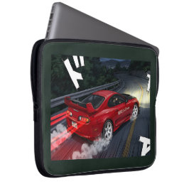 Retro JDM MK4 Supra Drift Anime Stijl Laptop Hoes