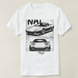 Retro JDM NA1 NSX sportwagen mangapaneel T-shirt