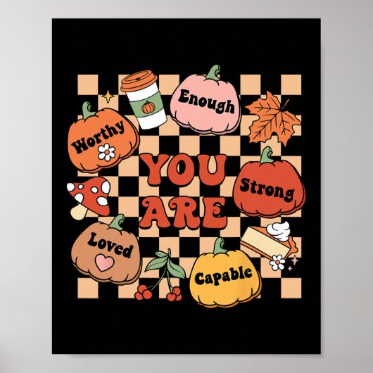 Retro Je bent pompoen Herfst School Counselor Beda Poster (Voorkant)