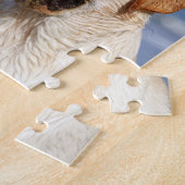 Retro Je Had Me WOOF Custom 8 Foto Collage Hond Legpuzzel (Zijkant)