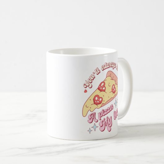 Retro Je hebt altijd een pizza mijn hart Mok (Voorkant rechts)