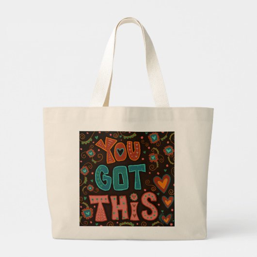 Retro Je hebt deze Inspirivity grote Canvas tas (Achterkant)