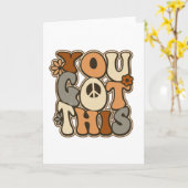 Retro je hebt dit kaart (Gele Bloem)