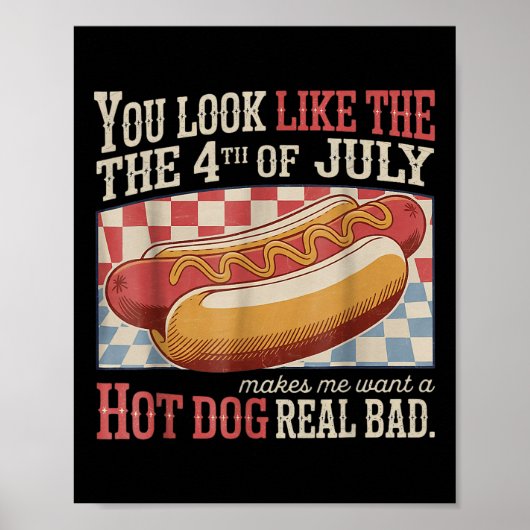 Retro je ziet eruit alsof de 4e juli me wil poster (Voorkant)