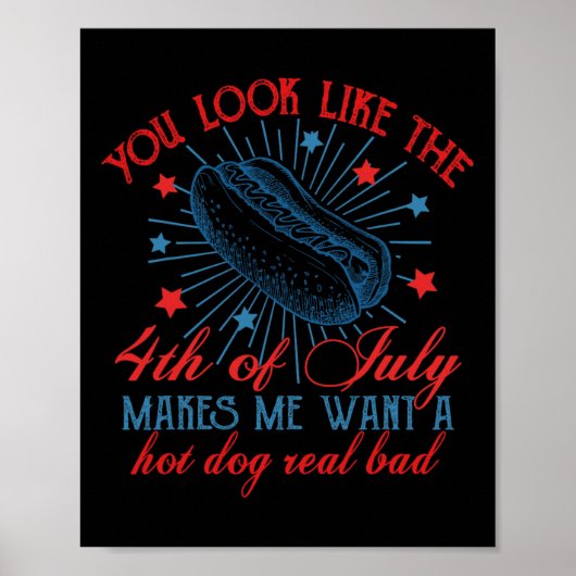 Retro je ziet eruit alsof de 4e juli me wil poster (Voorkant)