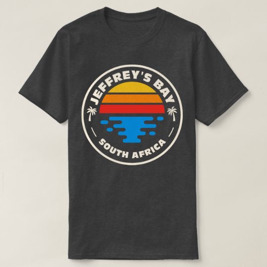 Retro Jeffreys Bay Zuid-Afrika  Beach Surf T-shirt (Design voorkant)