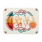 Retro Jekyll Island fietspad Magneet (Horizontaal)