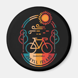Retro Jekyll Island fietspad Magneet