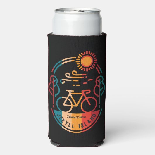 Retro Jekyll Island fietspad Seltzer Blikjeskoeler (Seltzer Achterkant)