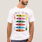 Retro Jekyll Island Kajakken T-shirt (Voorkant)