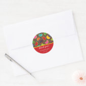 Retro Jellybean Pop Sweet Snoep Whimsical Birthday Ronde Sticker (Envelop)