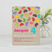 Retro Jellybean Pop Sweet Snoep Whimsical Kaart (Staand voorkant)