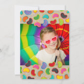 Retro Jellybean Pop Sweet Snoep Whimsical Kaart (Achterkant)